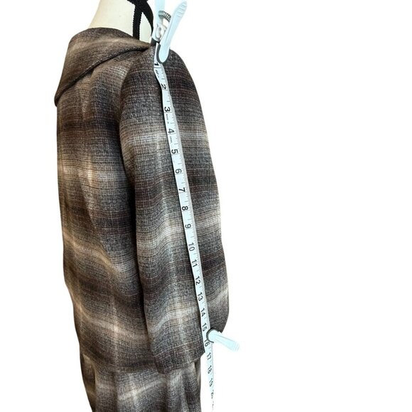 Laura Petite Skirt and Jacket - Brown and black plaid pencil skirt - Picture 8 of 14